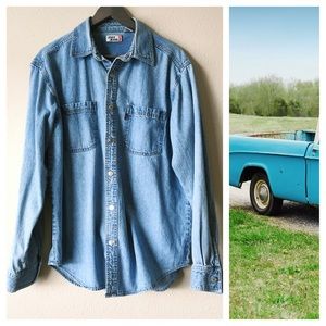 Vintage Levi's Denim Jean Shirt Button Up